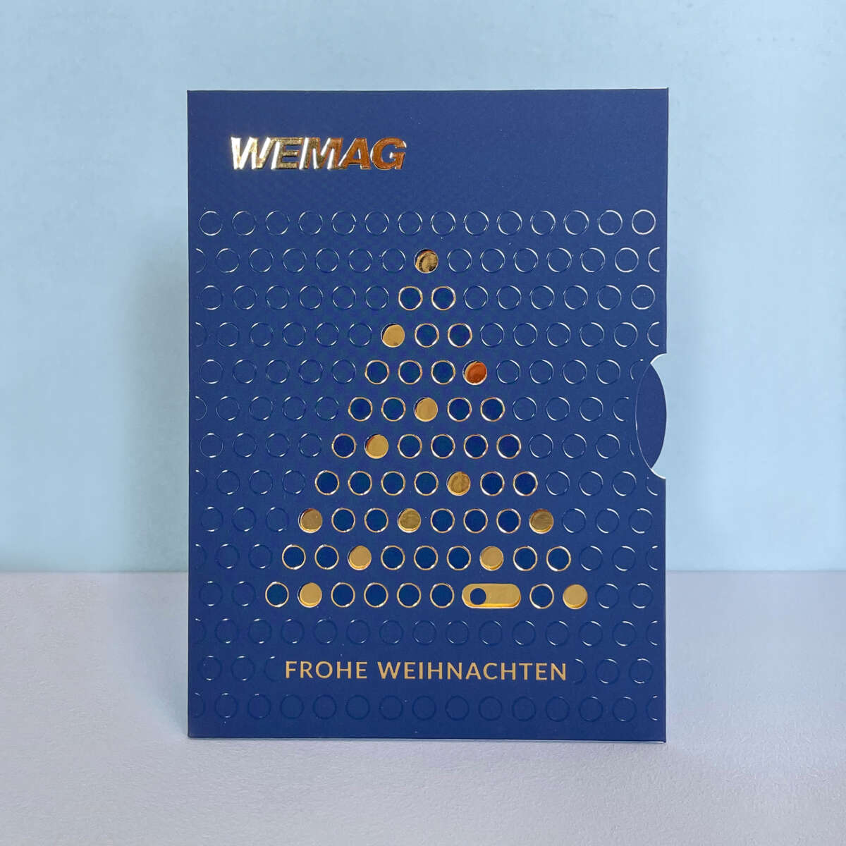 Titel der WEMAG Weihnachtskarte mit Weihnachtsbaum mit On/Off-Funktion