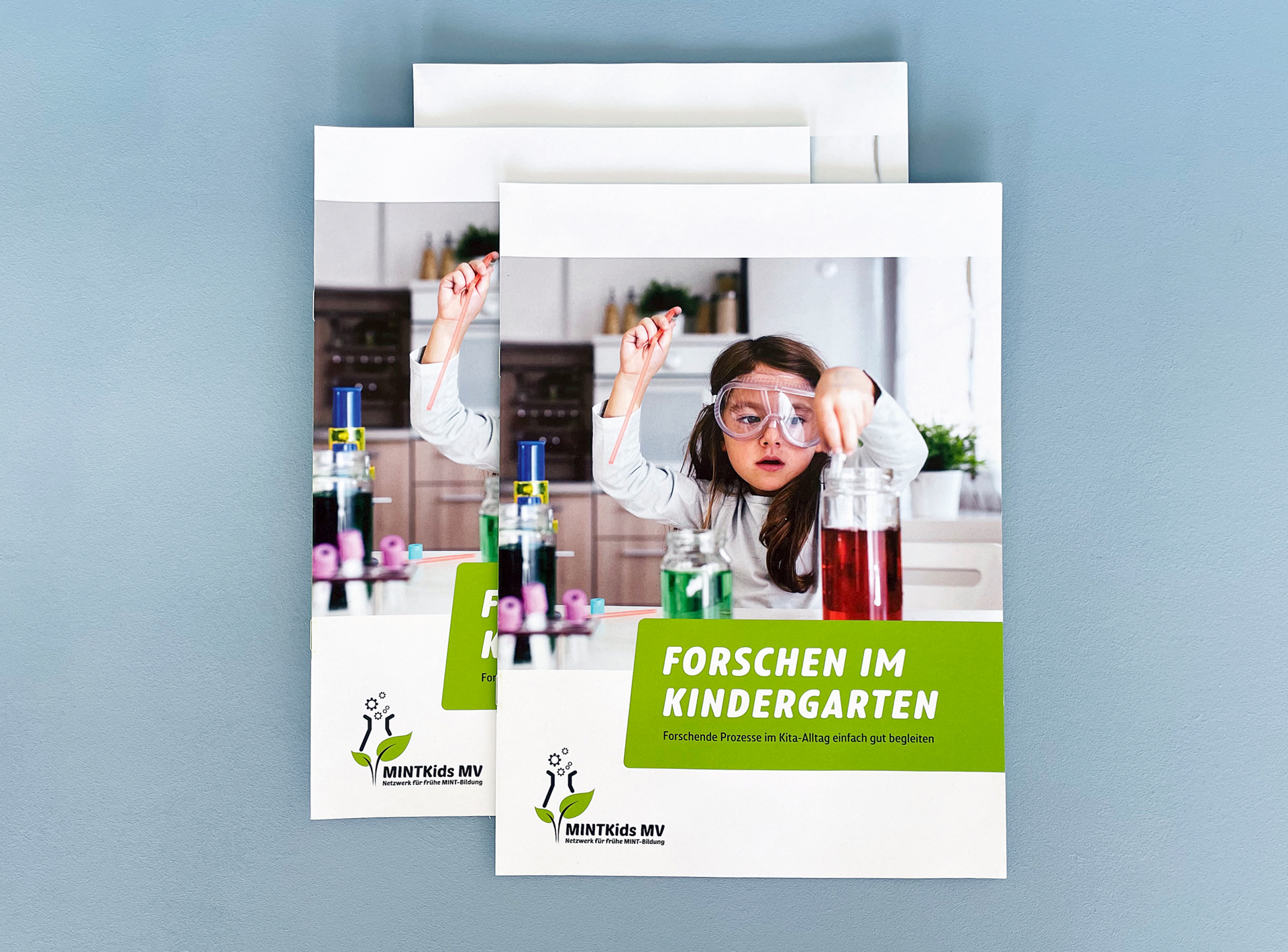 Design und Illustration für MINTKids MV-Broschüre »Forschen im Kindergarten«