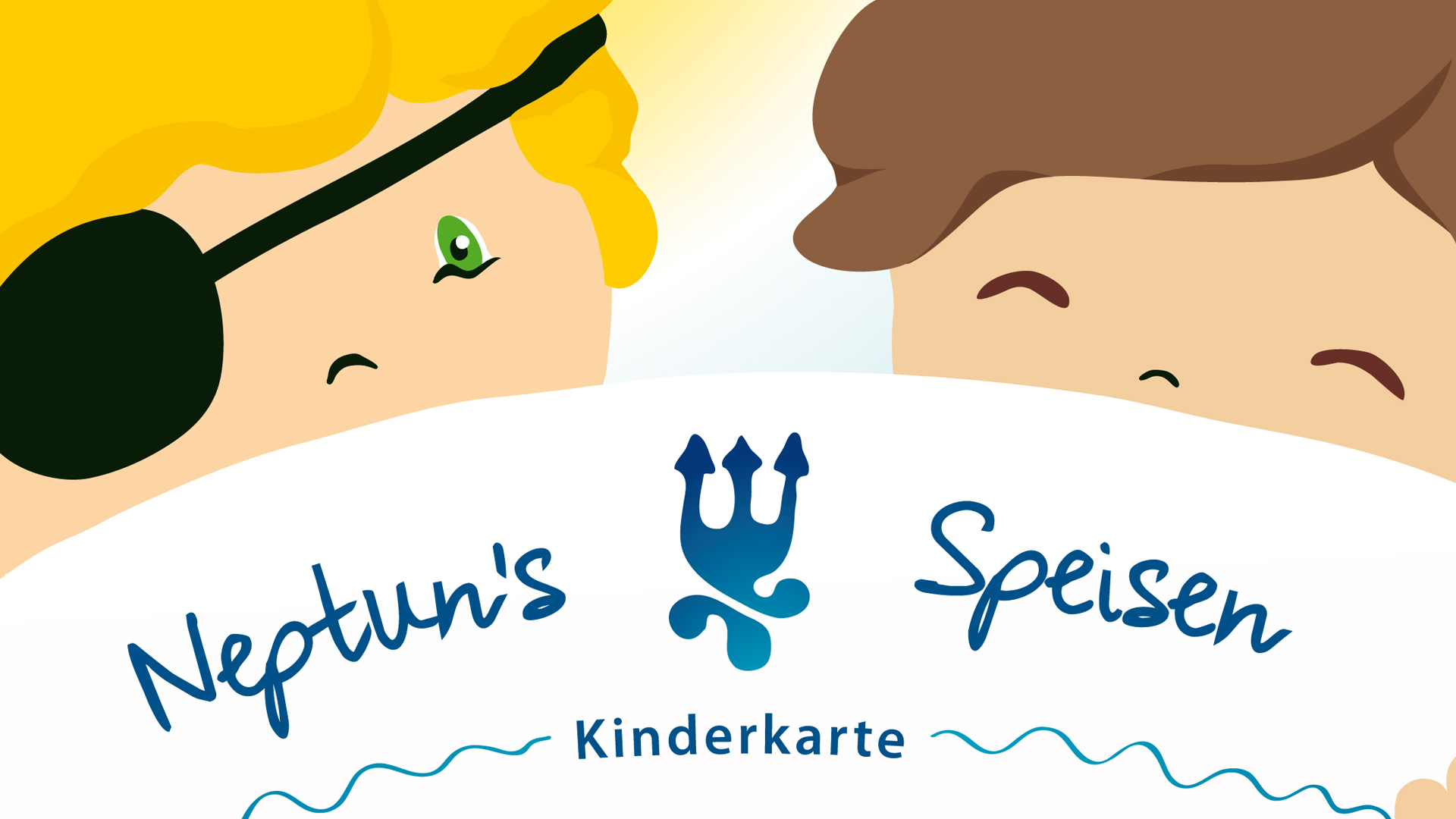 hotel-neptun-kinderspeisekarte-titel P-67 gestaltete und illustrierte die neue Kinderspeisekarte für das Hotel Neptun aus Warnemünde