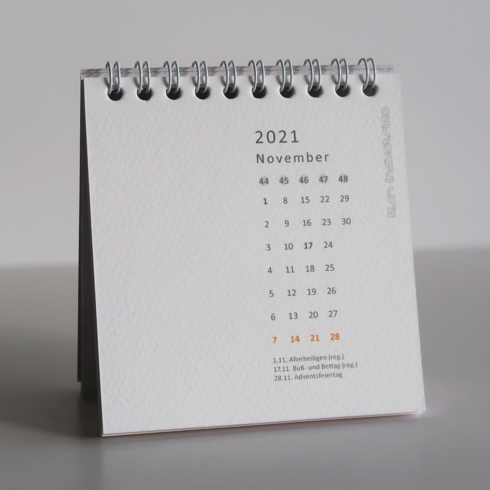 Kalendarium für den Monatskalender