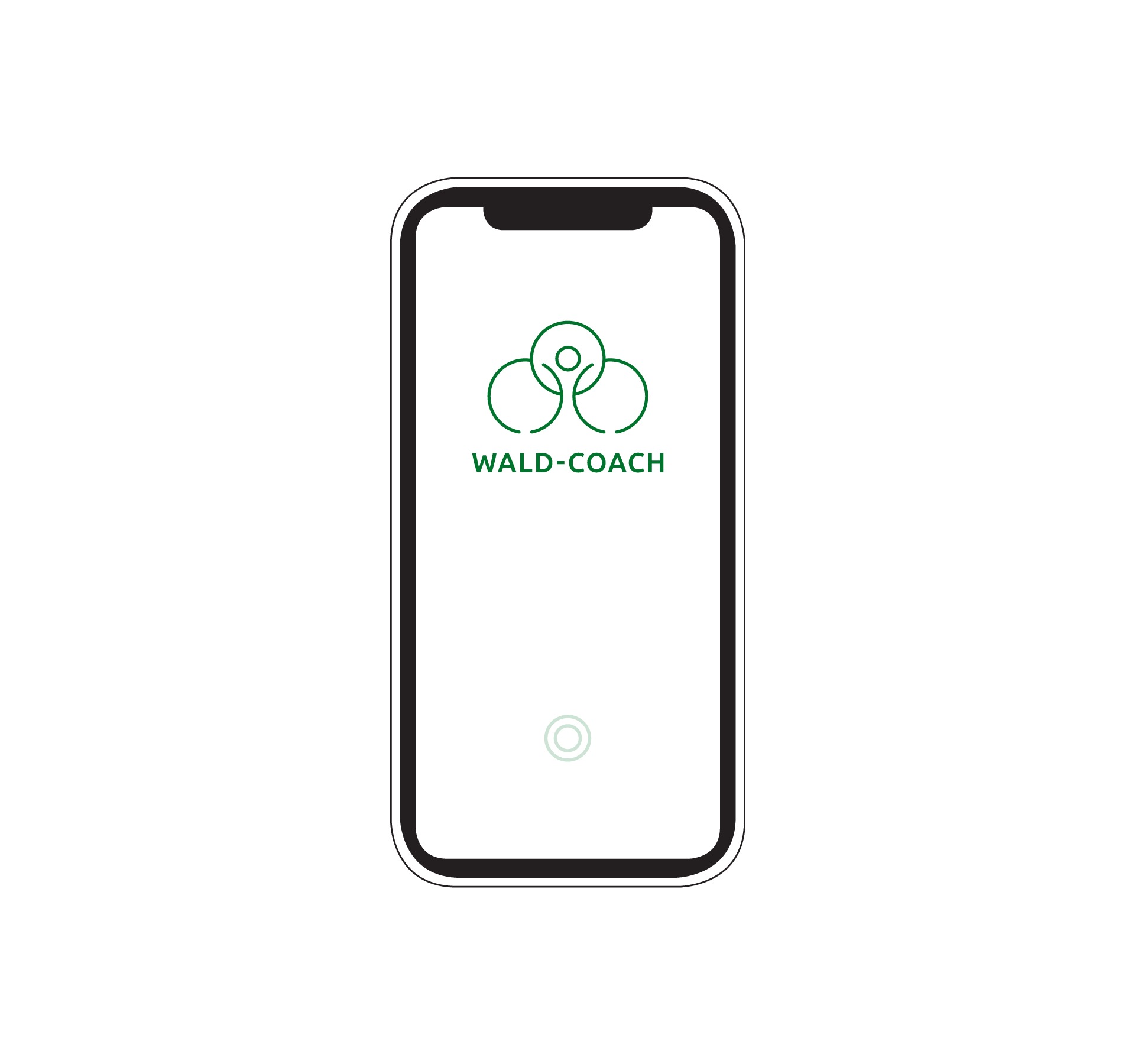 WALD-COACH: Logo-Design, Beispielansicht Smartphone