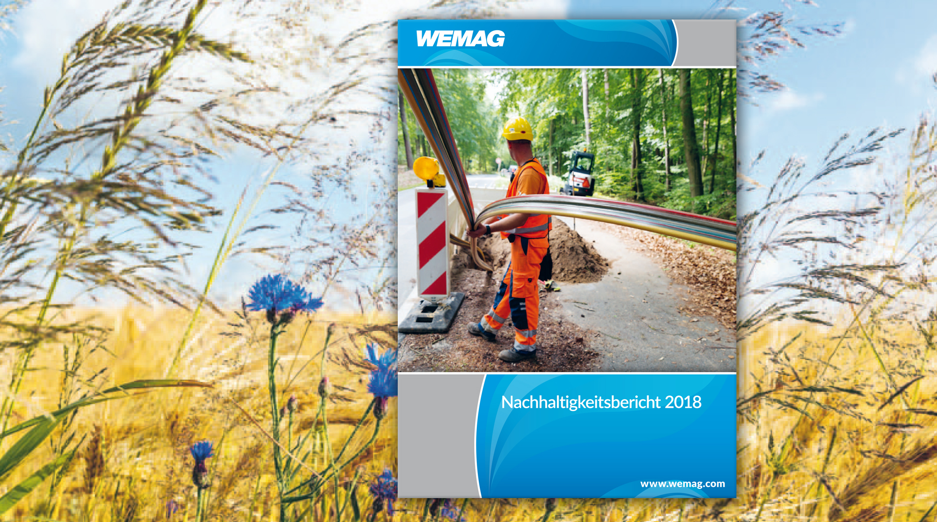 Titel-Design des WEMAG AG Nachhaltigkeitsbericht 2018