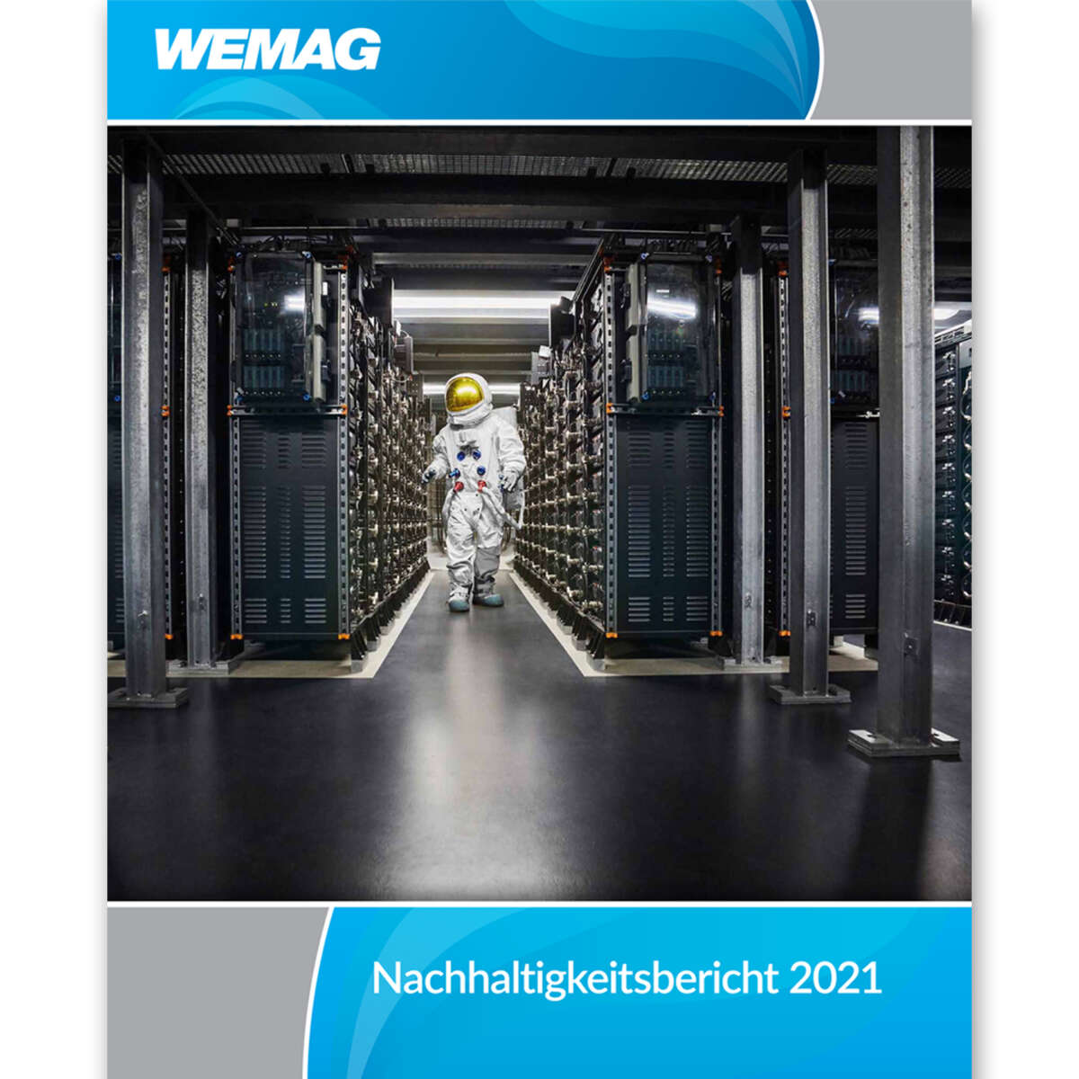 Design des Nachhaltigkeitsberichts 2021 der WEMAG AG