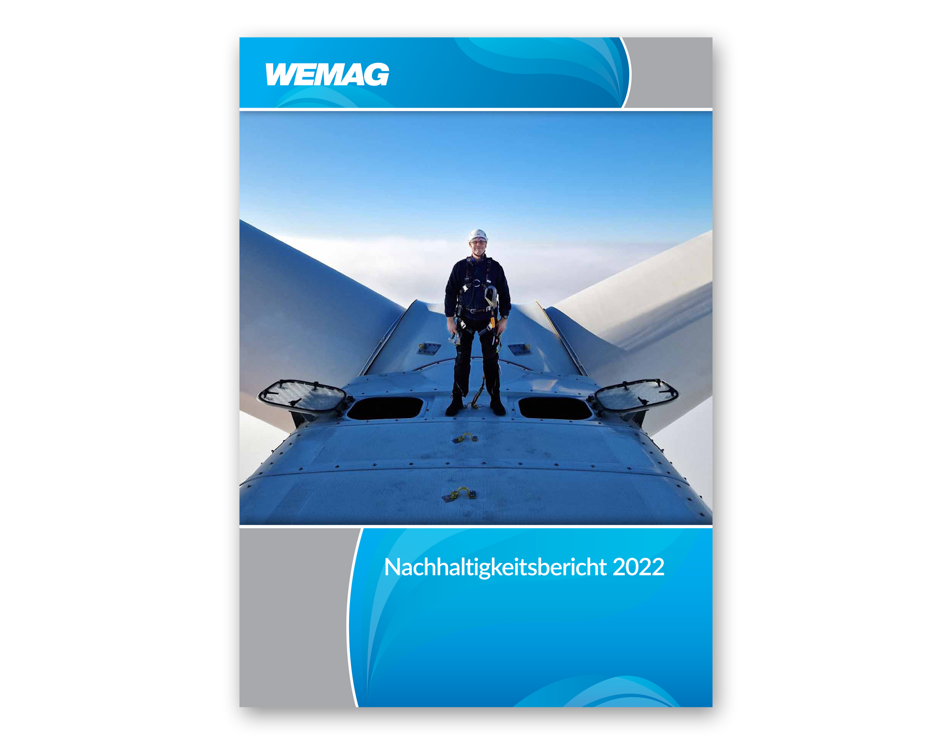 Cover des Nachhaltigkeitsberichts 2022 der WEMAG AG